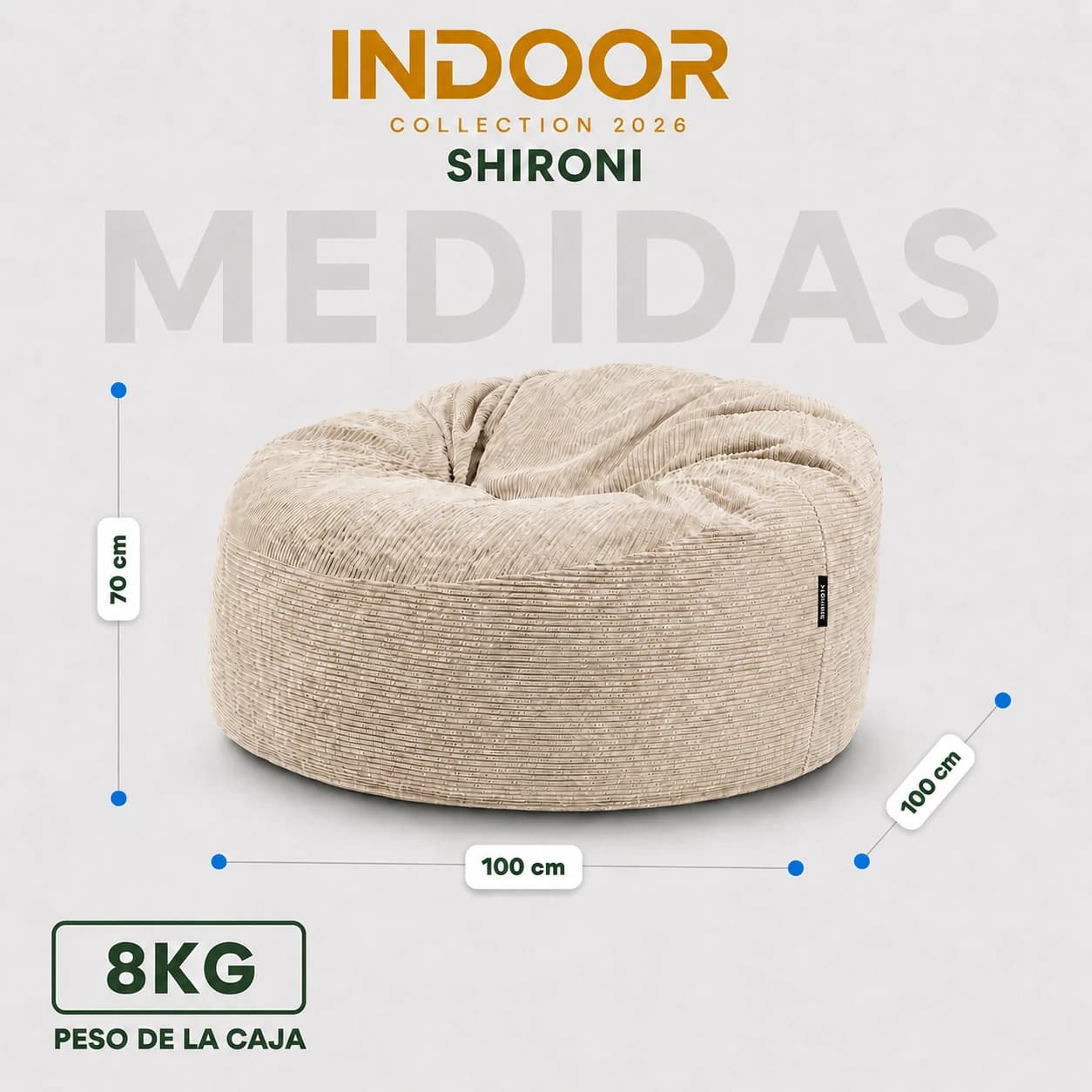 Puff SHIRONI IMOOSHI Beige, foto 2