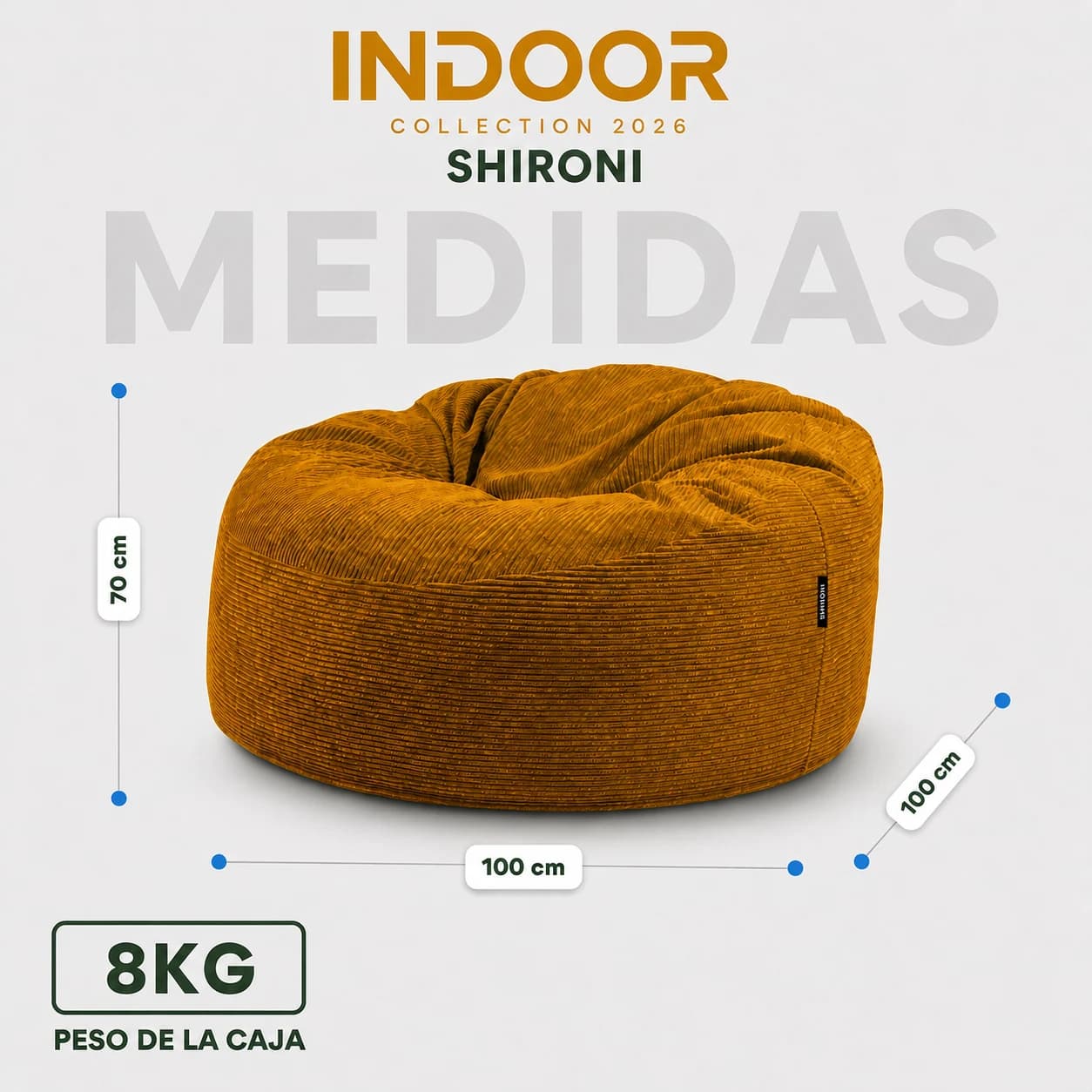 Puff SHIRONI IMOOSHI Mostaza, foto 2