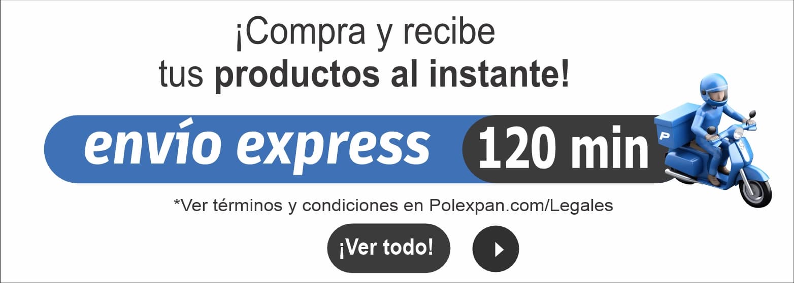 Envío express en 120 min: compra y recibe tus productos al instante.