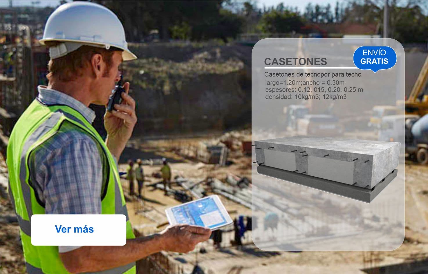 POLEXPAN para ingeniería civil: planchas, casetones y bloques de tecnopor.